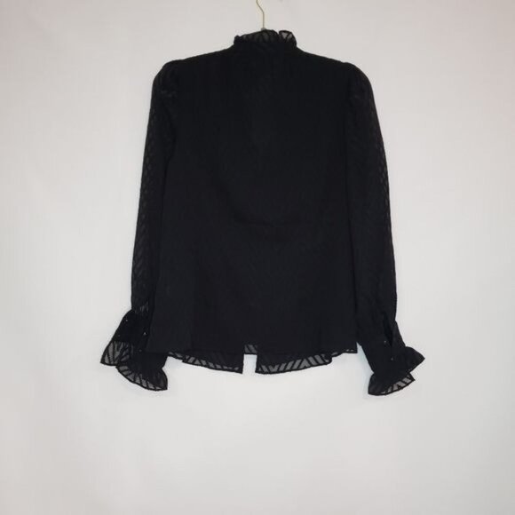NWT Walter‎ Baker Justice Chevron Ruffle Long Sleeve Top Size Small - Picture 3 of 12